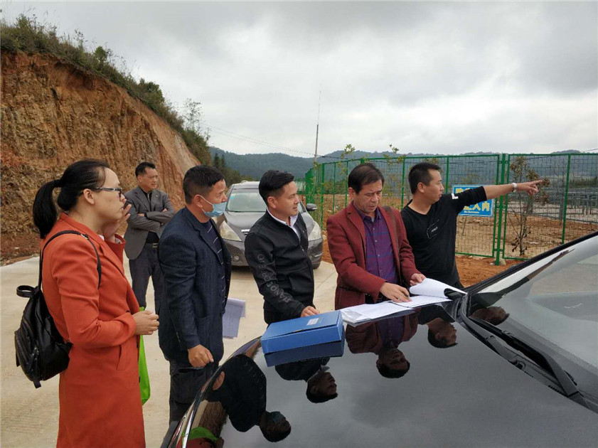 尤溪县畜牧站到汤川检查肉羊良种场项目建设情况